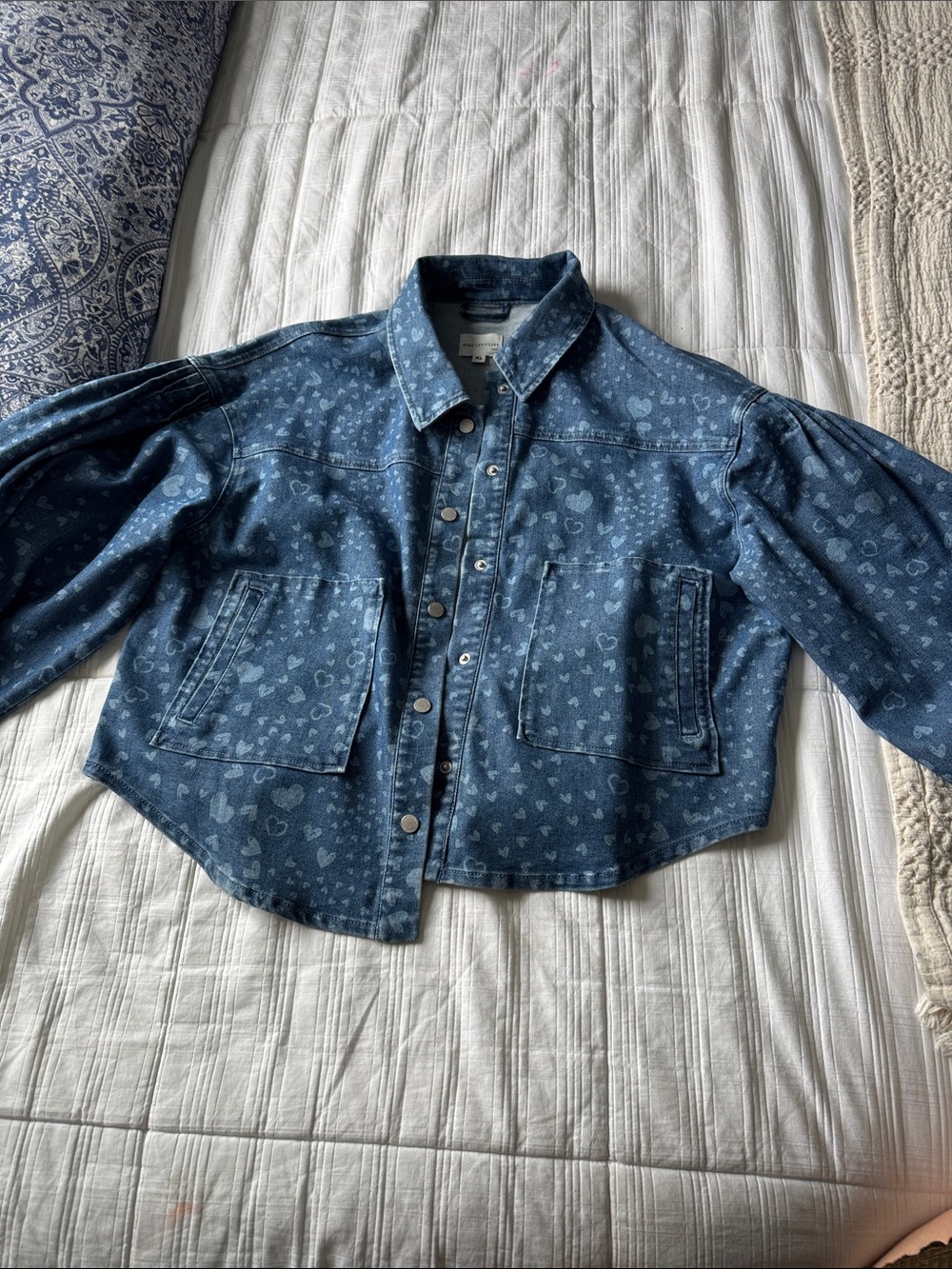 Avec Les Filles Light Blue Denim Jacket